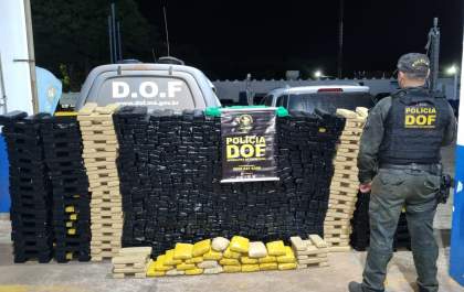 Mais de uma tonelada de maconha é apreendida pelo DOF na região de Amambai