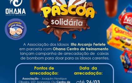 Associação faz campanha para arrecadar chocolate para idosos
