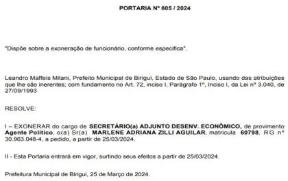 Prefeito de Birigui exonera secretária que tem contrato de R$ 10 mil por mês com o pronto-socorro
