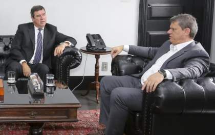 Riedel e Tarcísio se encontram para debater reativação da Malha Oeste e ampliação da Tietê-Paraná
