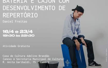 Araçatuba recebe oficina de bateria e cajón