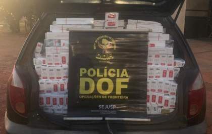 Cigarros e pneus ilegais que seguiam para Campo Grande são apreendidos pelo DOF em Ponta Porã
