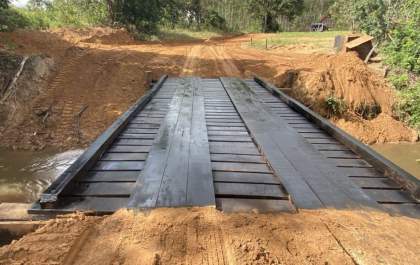 Prefeitura de Três Lagoas realiza reforma completa na ponte sobre o córrego Arapuá