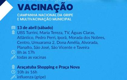 Araçatuba realiza mutirão de vacinação neste sábado