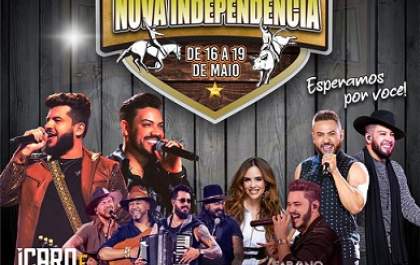 Prefeitura anuncia shows da 41ª Festa do Peão de Nova Independência