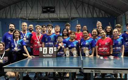 Araçá Pong conquista 3 troféus e 14 medalhas na Liga Oeste