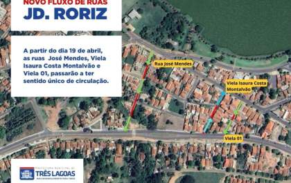 Algumas ruas do Bairro Jardim Roriz passam a ter sentido único