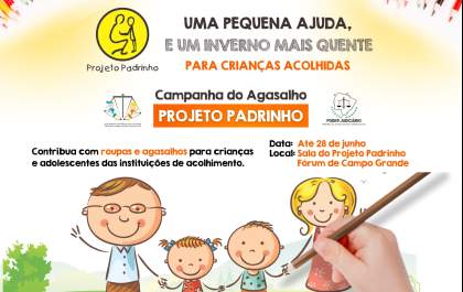 Projeto Padrinho inicia campanha do agasalho para crianças acolhidas em Campo Grande