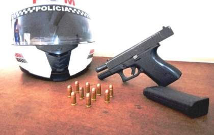 PM recupera arma furtada de guarda municipal em Birigui