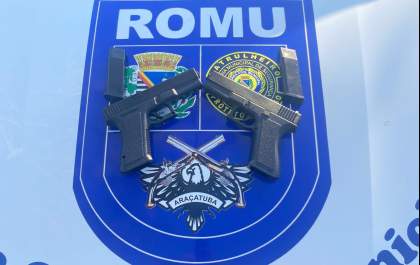 Guarda Municipal apreende pistolas de airsoft com irmãos perto do Country Club