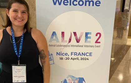 Veterinária recém-formada no Unisalesiano apresenta trabalho sobre leishmaniose na França