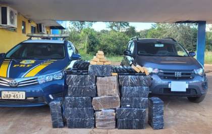 PRF apreende 379,4 kg de maconha a caminho de Três Lagoas