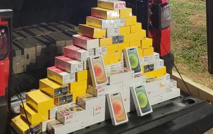Homem é preso com mais de 200 celulares trazidos do Paraguai