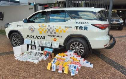 Polícia Militar Rodoviária de Araçatuba faz 2ª apreensão de produtos do Paraguai na semana