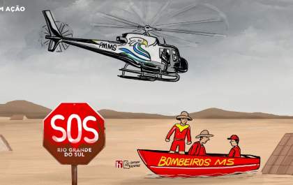 Charge: Ajuda do MS ao Rio Grande do Sul