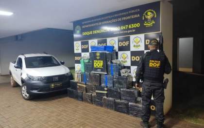 DOF intercepta carga de meia tonelada de drogas com destino a Três Lagoas