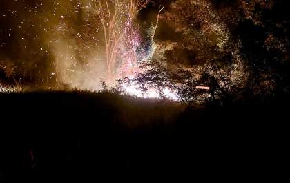 Grande incêndio atinge reserva da CESP e Cascalheira em Três Lagoas
