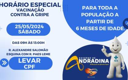 Vacinação contra a Gripe vai estar na Mall Street neste sábado (25)