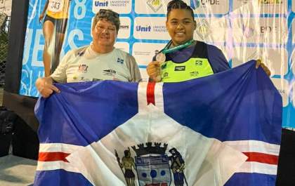 Vitória Barreto é vice-campeã brasileira no arremesso de peso