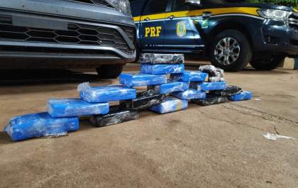 PRF apreende 16 Kg de cocaína na BR-262