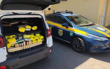 PRF apreende 860 kg de maconha em Mato Grosso do Sul