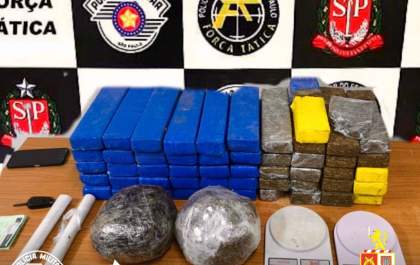 Homem é preso com 45 quilos de maconha