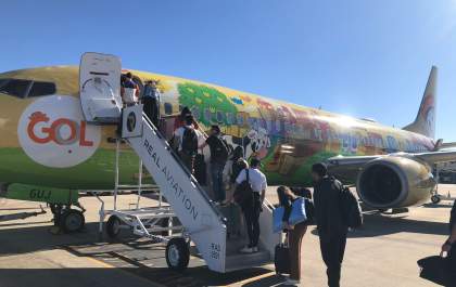 Avião do Chico Bento encanta passageiros em voo inaugural
