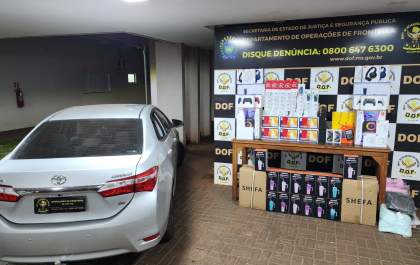 Veículo carregado com produtos eletrônicos importados ilegalmente é apreendido pelo DOF&nbsp;