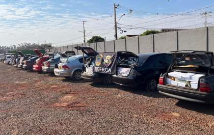 Polícia Civil, no âmbito da Operação Protetor, apreende 15 veículos carregados com produtos contrabandeados e descaminhados