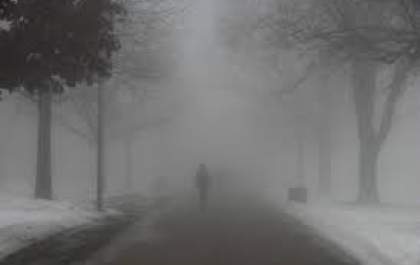 A neblina tomou conta da cidade