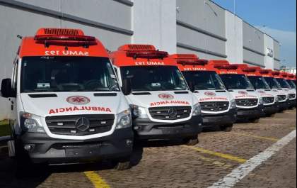 Governo federal entrega 280 novas ambulâncias para a frota do Samu