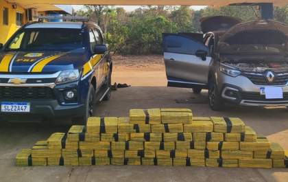 PRF apreende 455 kg de maconha com destino a Três Lagoas na BR-262