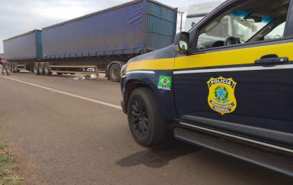 Homem morre após ser atropelado por carreta na BR-158 em Três Lagoas