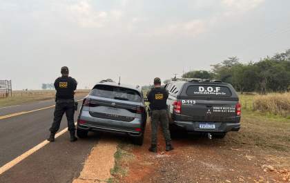 Carro roubado no Estado de SP é recuperado em Bataguassu