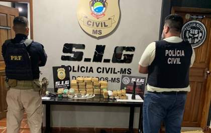 Polícia Civil em operação conjunta com a Polícia Rodoviária Federal desmantela esquema de tráfico interestadual em Dourados