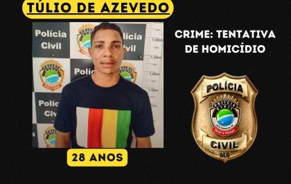 Polícia identifica autor de duas tentativas de homicídio em Brasilândia e pede apoio para localizar o foragido
