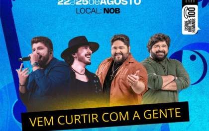 Hoje é dia de show da dupla César Menotti e Fabiano na Festa do Folclore
