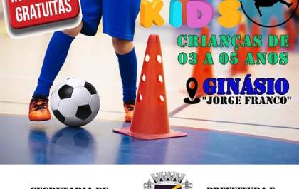 Setor de Esportes abre inscrições da 1ª Escolinha de Futsal para crianças de 03 a 05 anos