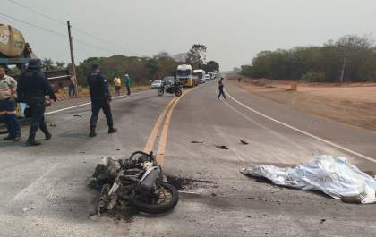 Moto explode e piloto morre carbonizado em Três Lagoas
