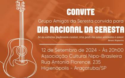 Grupo Amigos da Seresta se apresenta no teatro Nipo