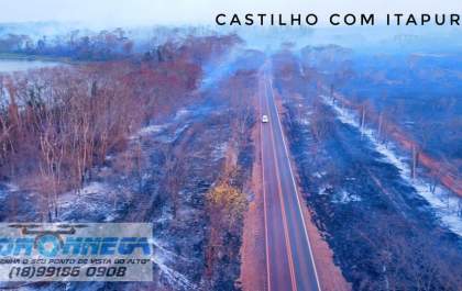 Donnega registra destruição causada pelo fogo