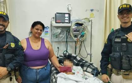 Bebê sem respirar é salva pela PRF em Três Lagoas