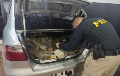 PRF apreende 155 kg de maconha em MS