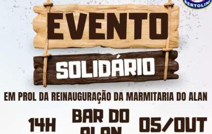 Sábado é dia de evento solidário em prol da Marmitaria do Alan