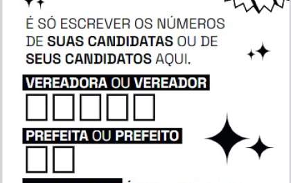 Cola eleitoral: imprima e preencha com os dados de seus candidatos