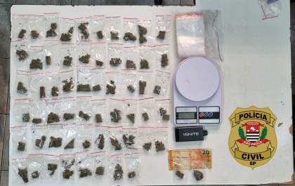Jovem é preso com porções de maconha pela Polícia Civil de Birigui