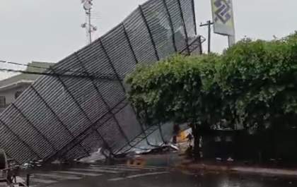 Fortes ventos causam prejuízos em Castilho