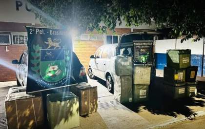 PM apreende mercadorias de descaminho em Brasilândia