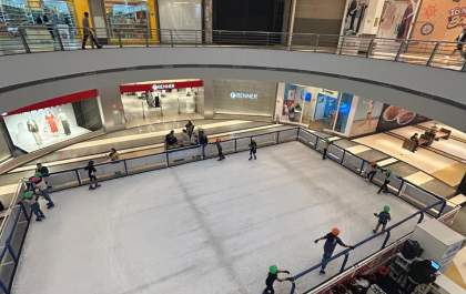 Shopping Três Lagoas recebe pista de patinação no gelo