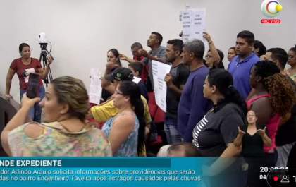 Moradores no Taveira vão à Câmara cobrar providências para conclusão de galerias e asfalto